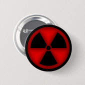 Roter Strahlungs-Symbol-Knopf Button (Vorne & Hinten)