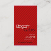 Roter Streifen: Artist Palette Business Card Visitenkarte (Rückseite)