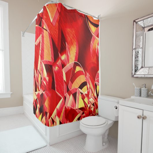 Roter Streifen, der die Bewegung simuliert Duschvorhang (Beispiel)