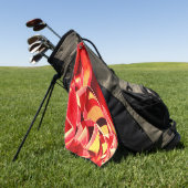 Roter Streifen, der die Bewegung simuliert Golfhandtuch (Gras)