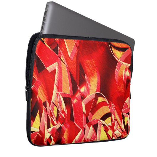 Roter Streifen, der die Bewegung simuliert Laptopschutzhülle (Vorne Rechts)