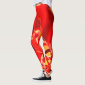 Roter Streifen, der die Bewegung simuliert Leggings (Links)