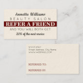 Roter Streifen elegante Visitenkarte (Vorne/Hinten)