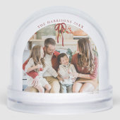 Roter Streifen Foto Snow Globe Feriendekoration Schneekugeln (Vorderseite)
