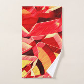 Roter Streifen, gekratzt, simuliert Bewegung über Badhandtuch Set (Handtuch)