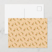 Roter Streifen gelbe Dinosaurier-Muster Postkarte (Vorne/Hinten)