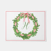 Roter Streifen-Kranz-Monogramm Fußmatte (Vorderseite)