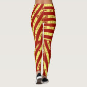 Roter Streifen Leggings (Rückseite)
