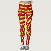 Roter Streifen Leggings (Vorderseite)