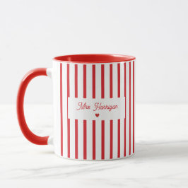 Roter Streifen Lehrer Kaffee Tasse