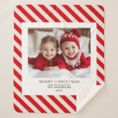 "Roter Streifen mit Foto Frohe Weihnachten und Nam Sherpadecke (Vorderseite)