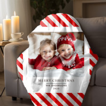 "Roter Streifen mit Foto Frohe Weihnachten und Nam
