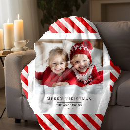 "Roter Streifen mit Foto Frohe Weihnachten und Nam Sherpadecke