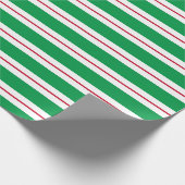 Roter Streifen mit rotem Streifen Geschenkpapier (Ecke)