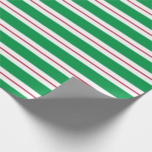Roter Streifen mit rotem Streifen Geschenkpapier (Ecke)