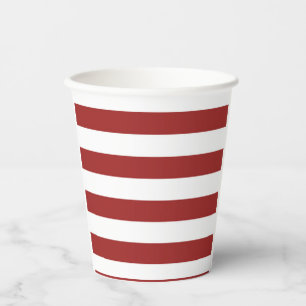 Roter Streifen Papier-Cup Pappbecher