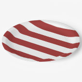Roter Streifen Pappteller (Schrägansicht)