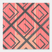 Roter Streifen + Pfirsich Tapete (Vorderseite)