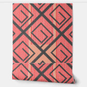 Roter Streifen + Pfirsich Tapete (Abrollen)