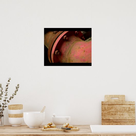 Roter Streifen Poster (Küche)