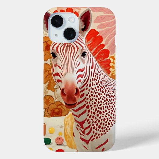 Roter Streifen Zebra Collage Kunst - Spaß und Farb Case-Mate iPhone Hülle (Rückseite)