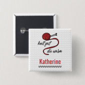 Roter Strick Schnell, Die Warm Button (Vorne & Hinten)