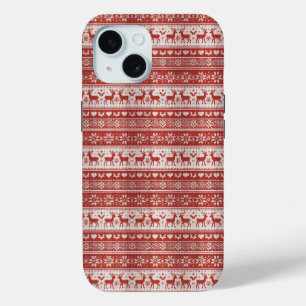 Roter Strick-Weihnachten Case-Mate iPhone Hülle
