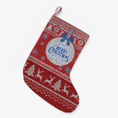 Roter Strick-Weihnachtsstrumpf Kleiner Weihnachtsstrumpf (Vorderansicht (hängend))