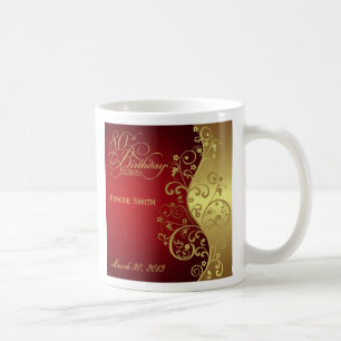 Roter Strudel-80. Geburtstags-Gastgeschenk-Tasse Kaffeetasse