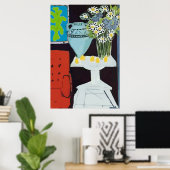 Roter Stuhl, Stil der Matisse Poster (Heimbüro)