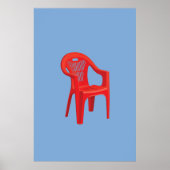 Roter Stuhldruck Poster (Vorne)