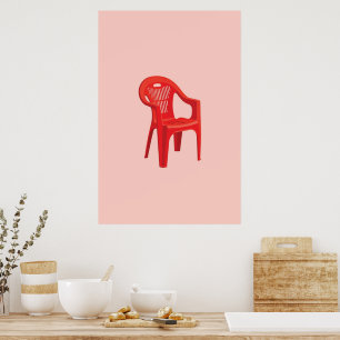 Roter Stuhldruck  Poster