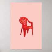 Roter Stuhldruck  Poster (Vorne)