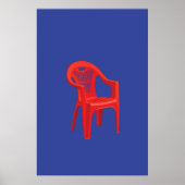 Roter Stuhldruck Poster (Vorne)