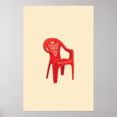 Roter Stuhldruck Poster (Vorne)