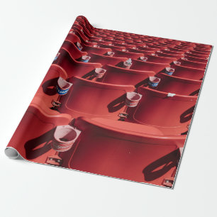 Roter Stuhlplatz Geschenkpapier