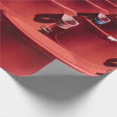 Roter Stuhlplatz Geschenkpapier (Ecke)