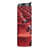 Roter Stuhlplatz Thermosbecher (Nach links gedreht)