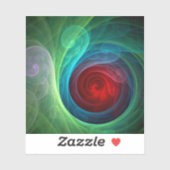 Roter Sturm Floral Modernes Abstraktes Kunstfarbmu Aufkleber (Blatt)