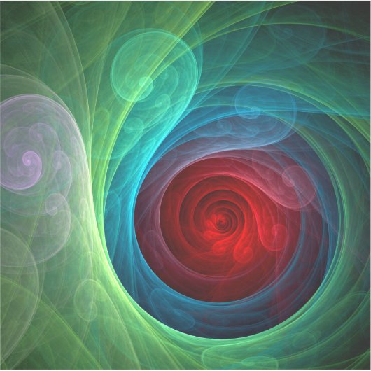 Roter Sturm Floral Modernes Abstraktes Kunstfarbmu Aufkleber (Vorderseite)