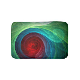 Roter Sturm Floral Modernes Abstraktes Kunstfarbmu Badematte