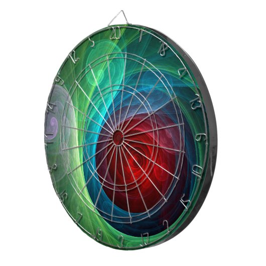 Roter Sturm Floral Modernes Abstraktes Kunstfarbmu Dartscheibe (Vorderseite rechts)