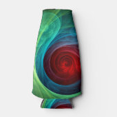 Roter Sturm Floral Modernes Abstraktes Kunstfarbmu Flaschenkühler (Vorderseite)