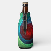 Roter Sturm Floral Modernes Abstraktes Kunstfarbmu Flaschenkühler (Flasche Rückseite)