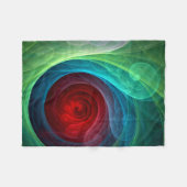 Roter Sturm Floral Modernes Abstraktes Kunstfarbmu Fleecedecke (Vorderseite (Horizontal))