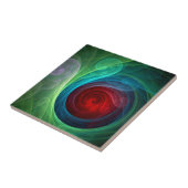 Roter Sturm Floral Modernes Abstraktes Kunstfarbmu Fliese (Seite)