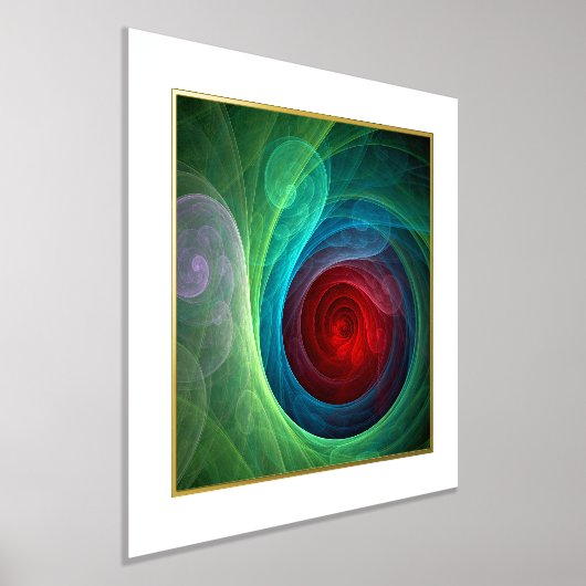 Roter Sturm Floral Modernes Abstraktes Kunstfarbmu Foliendrucke (Ablage )