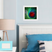 Roter Sturm Floral Modernes Abstraktes Kunstfarbmu Foliendrucke (In Situ (Schlafzimmer))