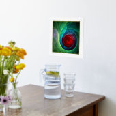 Roter Sturm Floral Modernes Abstraktes Kunstfarbmu Foliendrucke (Ablage(Küche))