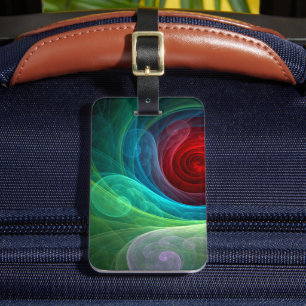 Roter Sturm Floral Modernes Abstraktes Kunstfarbmu Gepäckanhänger